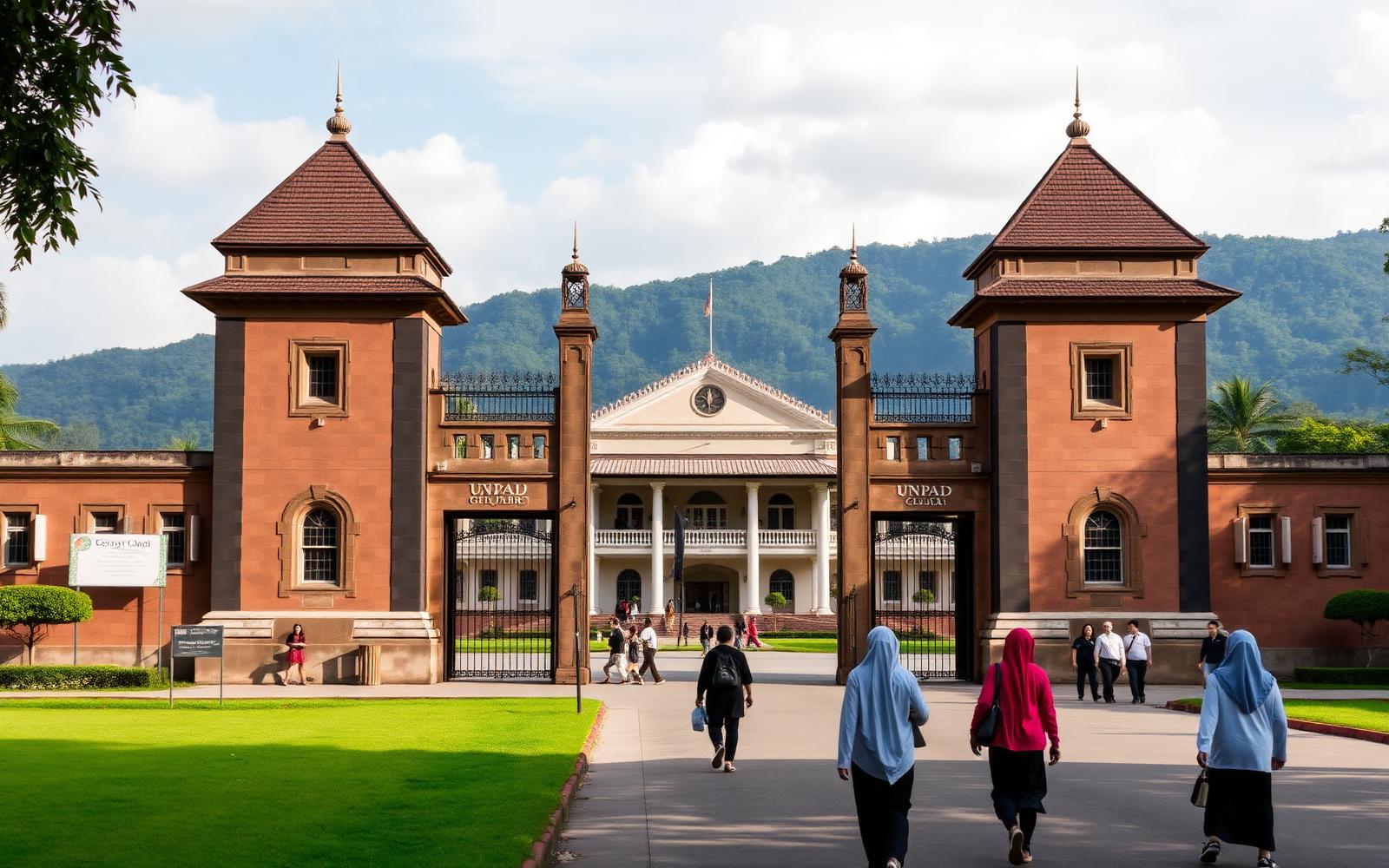 Universitas Padjadjaran Jatinangor Gerbang Lama gate and Rectorate